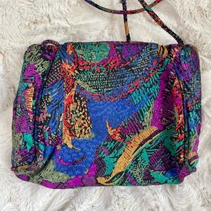 Colorful Abstract Print Clutch